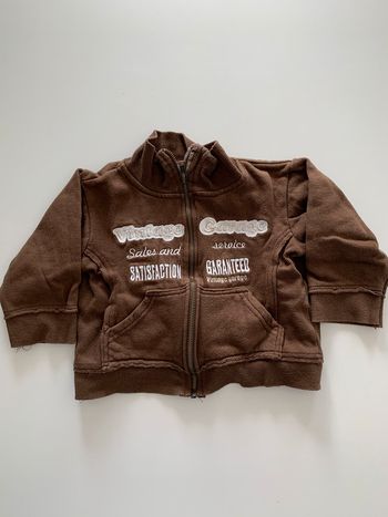 Gilet zippé marron 2 ans bébé garçon