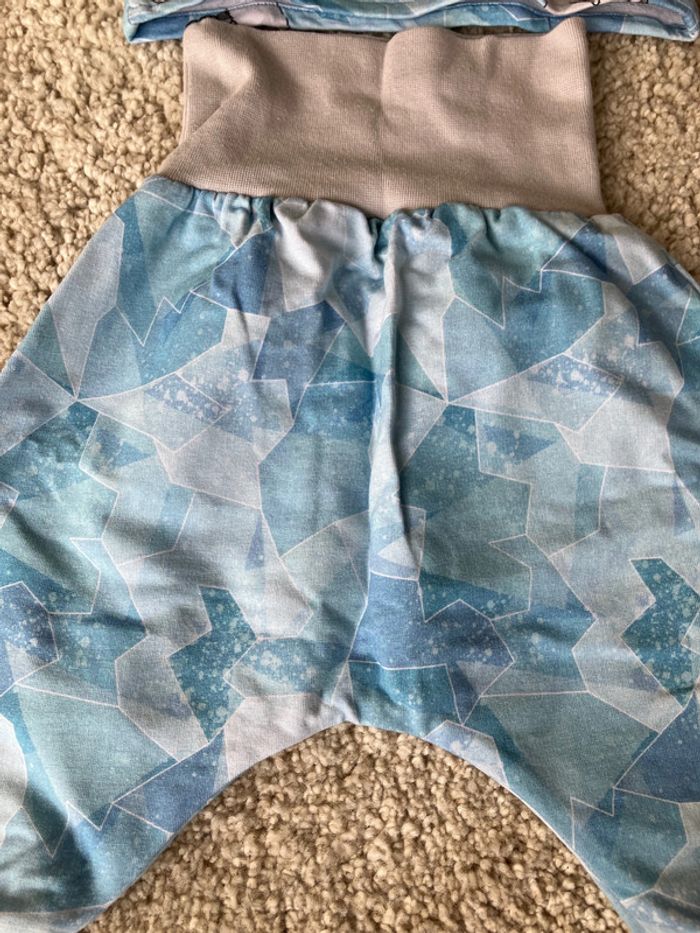 Ensemble assorti 3 pièces bleu chat et paillettes fille - 6 mois - photo numéro 6