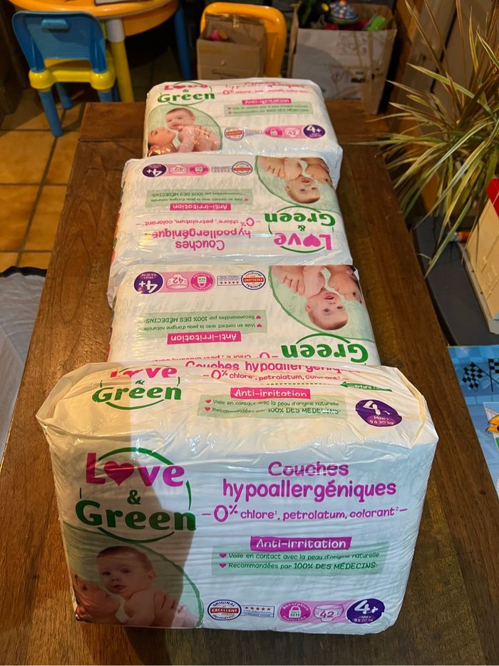 Couche Love and Green Taille 4+ : 168 couches