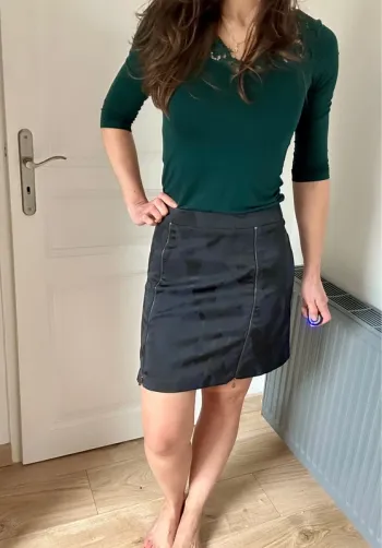 Jupe Zapa – Motif discret & zips décoratifs – Taille 36 / S