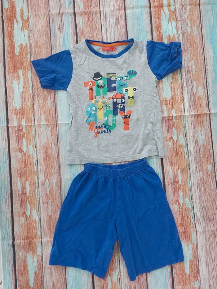 Pyjama pyjashort tissaïa 8 ans garçon