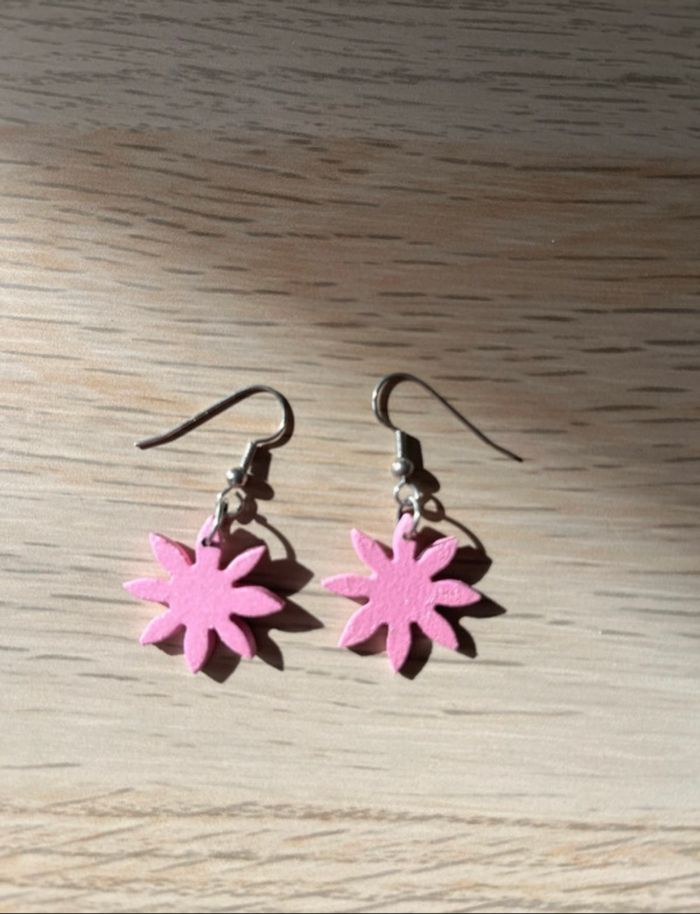 Boucles d'oreilles bois - photo numéro 2