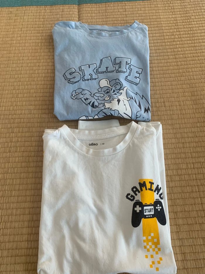 Lot de 2 t-shirt Gemo 12 ans
