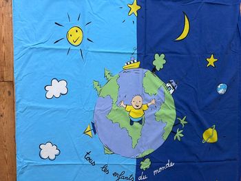 Housse de couette planète lit une personne Tex