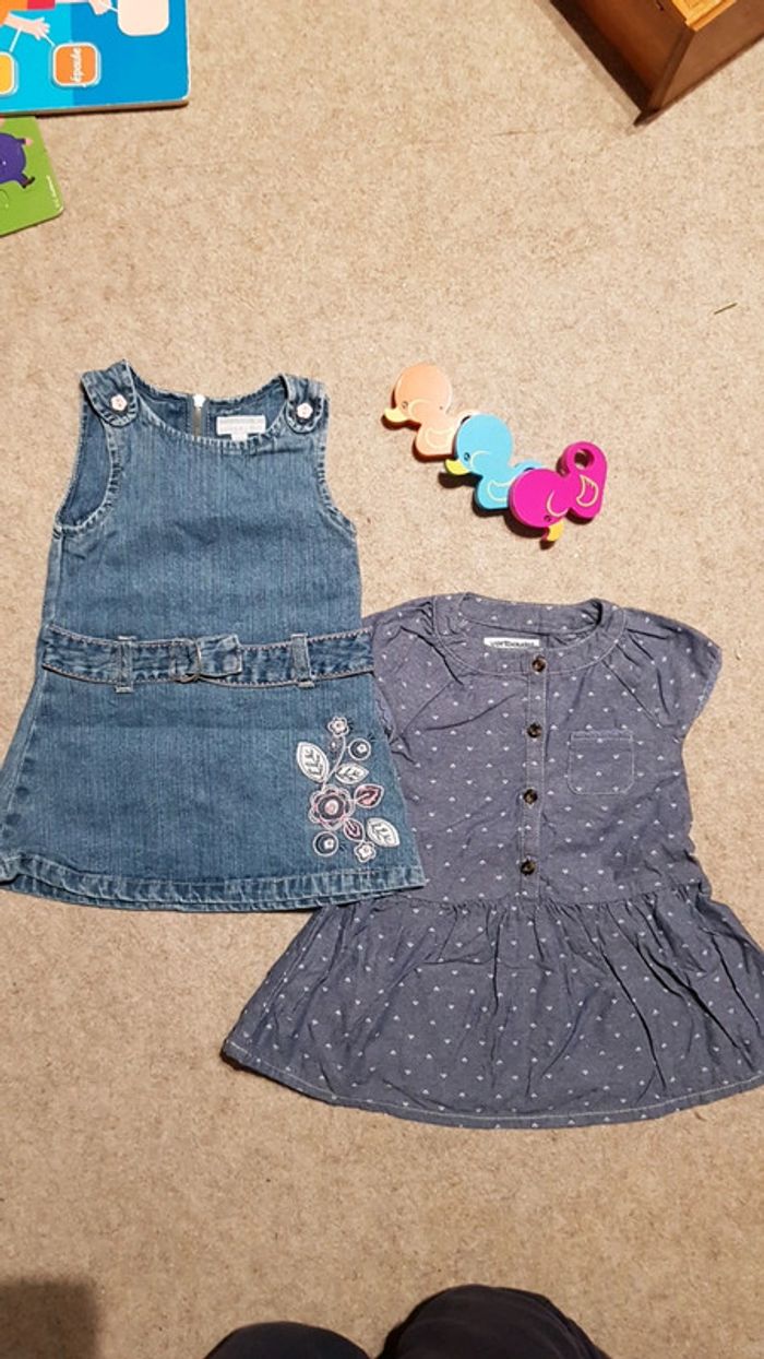 Lot de 2 robes en jean fille 9mois
