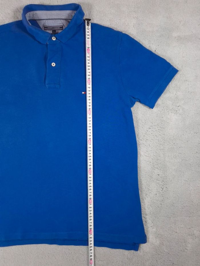 Polo Tommy Hilfiger manche courte - Bleu logo brodé - Taille L Hommes - 100% Coton - photo numéro 15