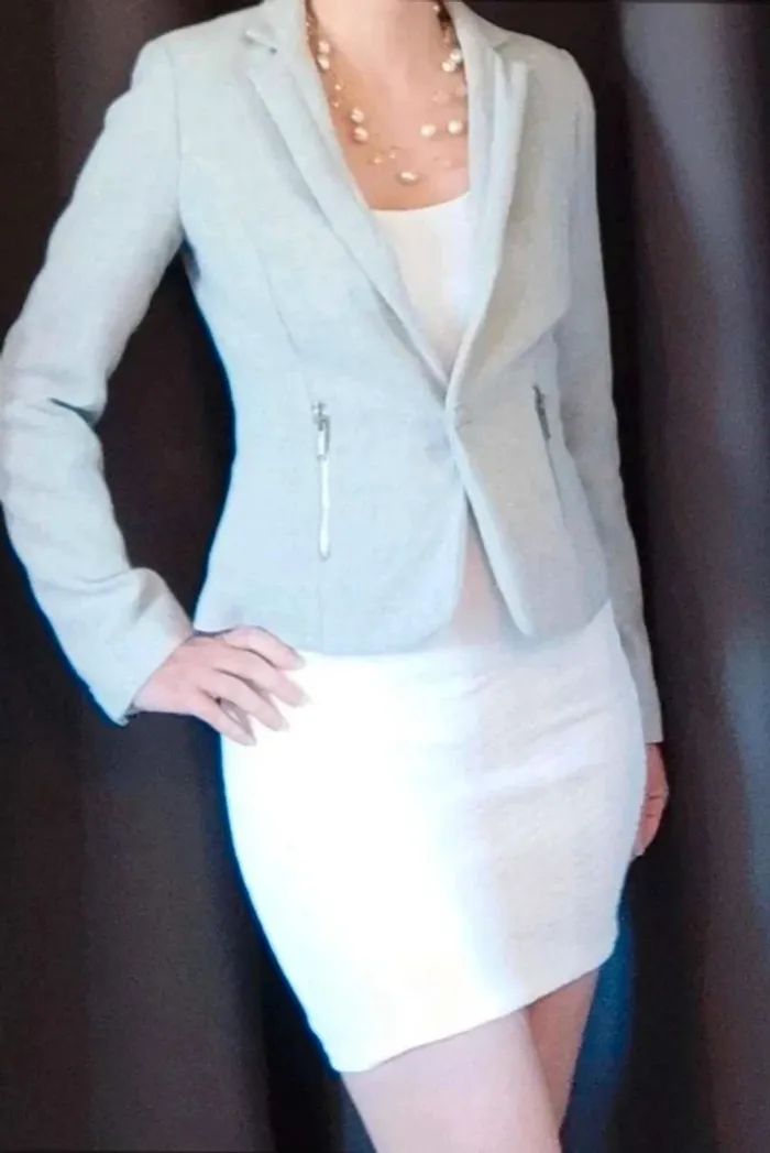 Robe blanche  moulante et courte épaisse M  bershka - photo numéro 13
