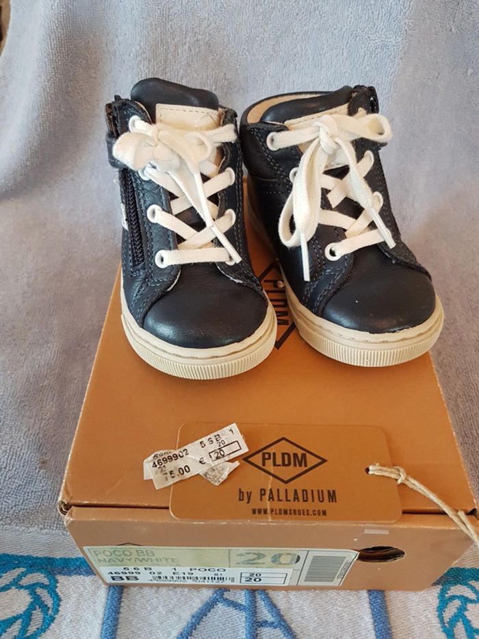 Chaussures PLDM palladuim T20 cuir bleu