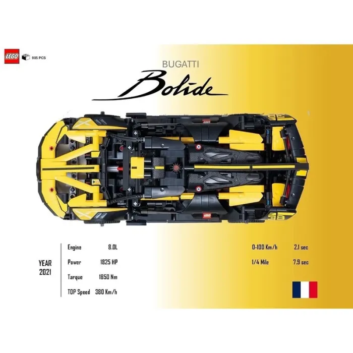 Affiche Lego Bugatti Bolide (fichier numérique) - photo numéro 2