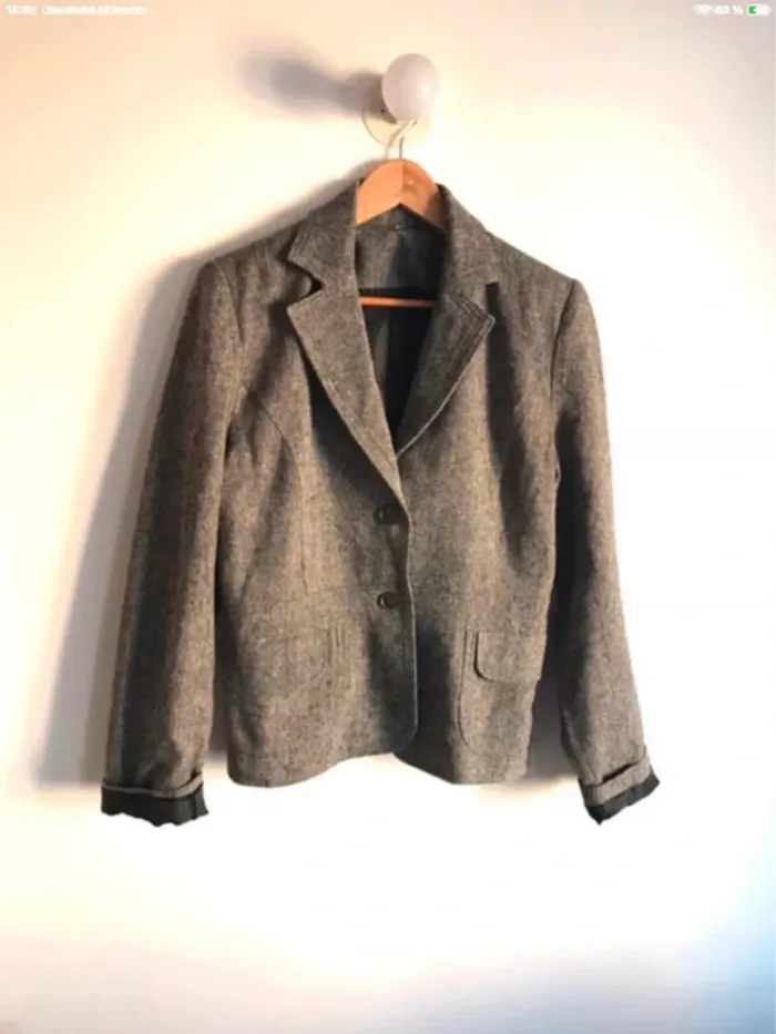 Veste blazer en laine et effet tweed taille 40/42