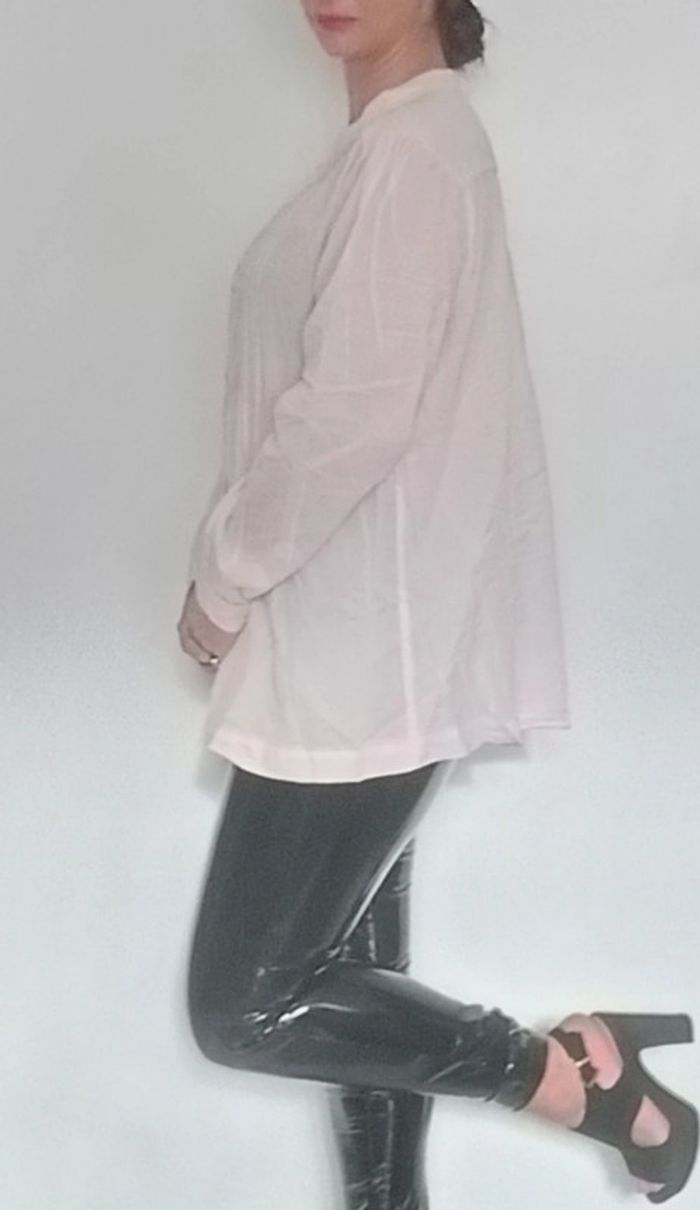 Chemisier brodé rose pâle taille 42/44 - photo numéro 5