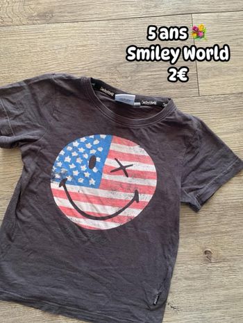 T-shirt 💐 5 ans 💐 Smiley World