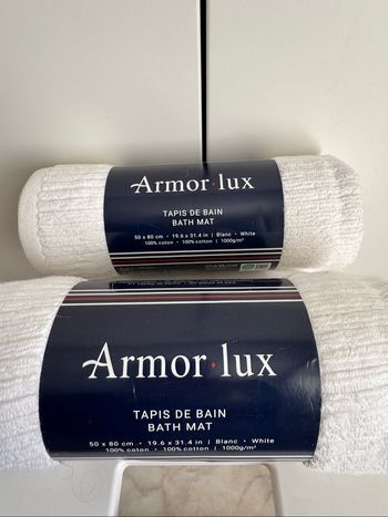 Lot de 2 Tapis pour de bain Armor-lux 50/ 80cm neuf