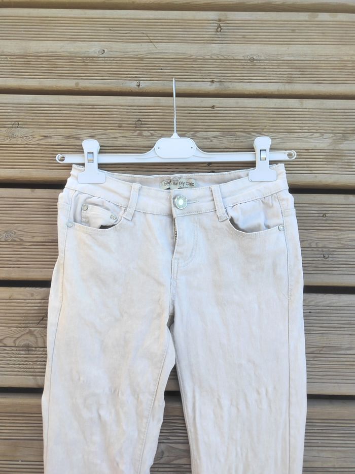 Jean Beige Femme – Coupe Droite Taille M/38 –Très bon état – Simply chic - photo numéro 2