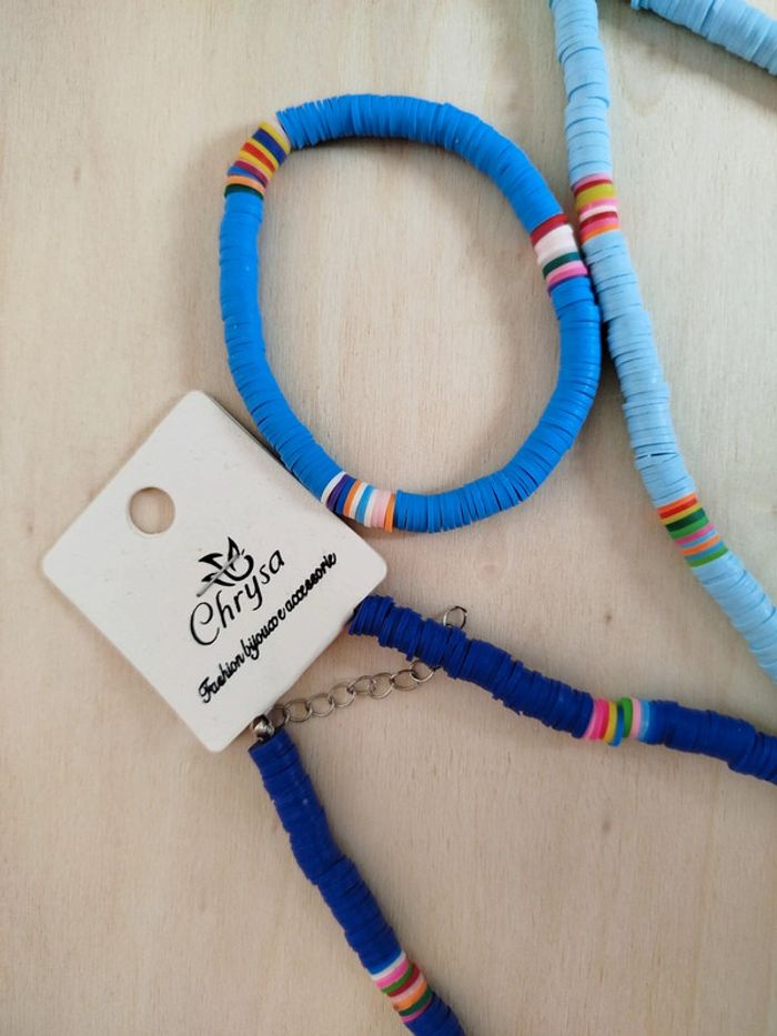 Ensemble de bijoux bleu neuf pour fillette - photo numéro 2