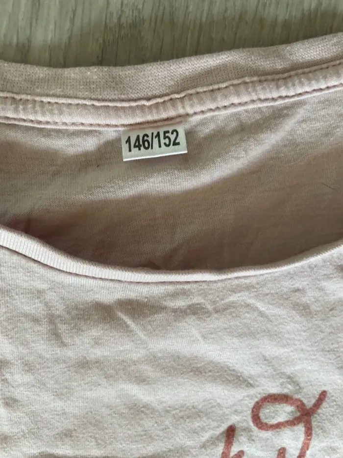 Tee shirt fille rose pâle - photo numéro 2