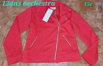 Veste epais 12ans orchestra neuf motif coeur