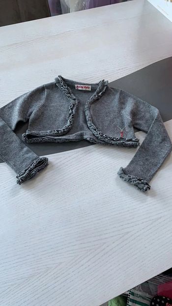 Boléro gris 8 ans Bouny Baby