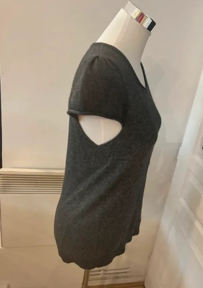 Paul et Joe Sister. Pull maille gris femme, taille 1/36. Laine et angora. - photo numéro 3