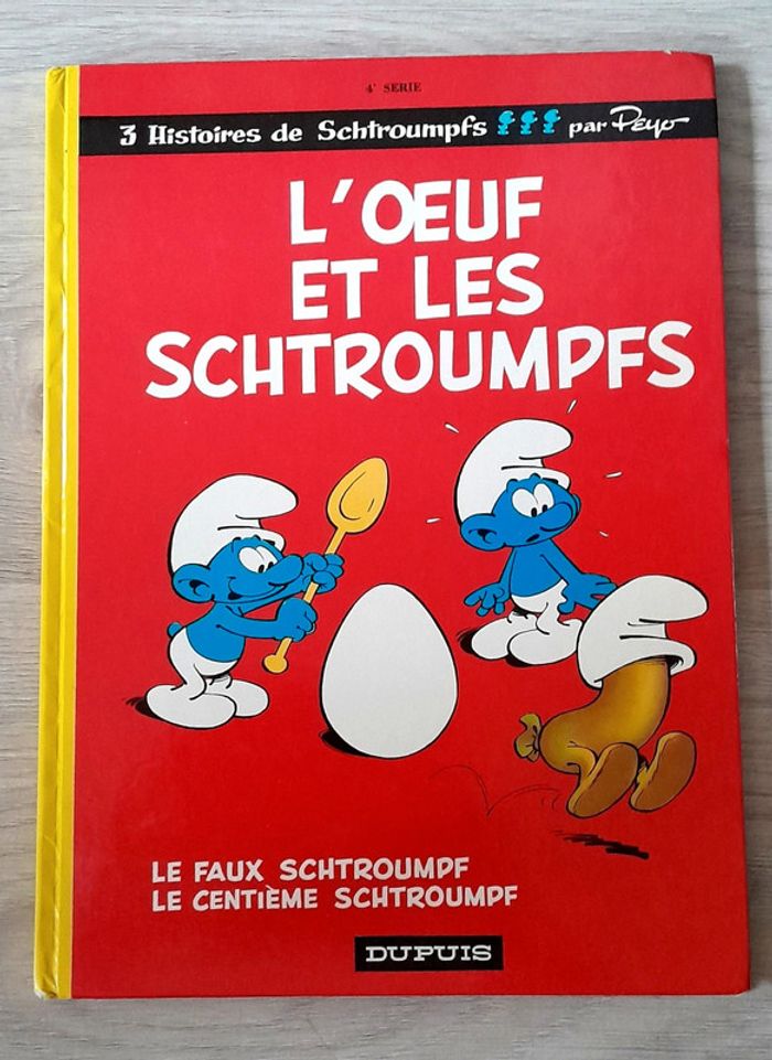 BD 3 histoires de schtroumpfs par Peyo édition 1978