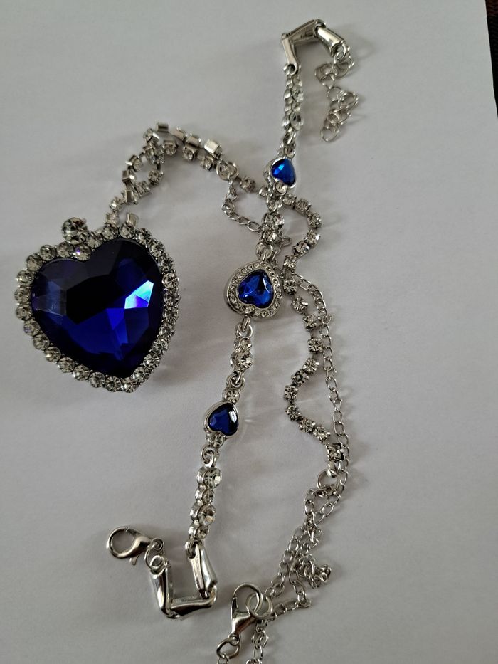Lot Coeur de l'océan Titanic bracelet et pendentif vendu avec une pochette - photo numéro 5