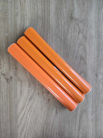 Vinyle adhesif permanent orange pour machine de découpe (3 x 1m )