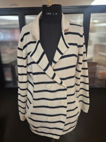 Gros gilet marinière Kiabi