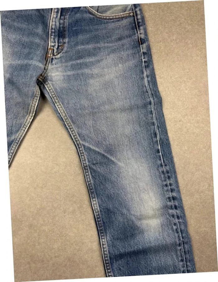 Jean pantalon coupe droite 505 levis bleu W30 L34 effet délavé - photo numéro 8
