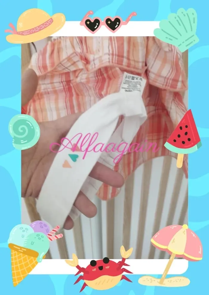 Ensemble neuf été 12mois orange - photo numéro 2