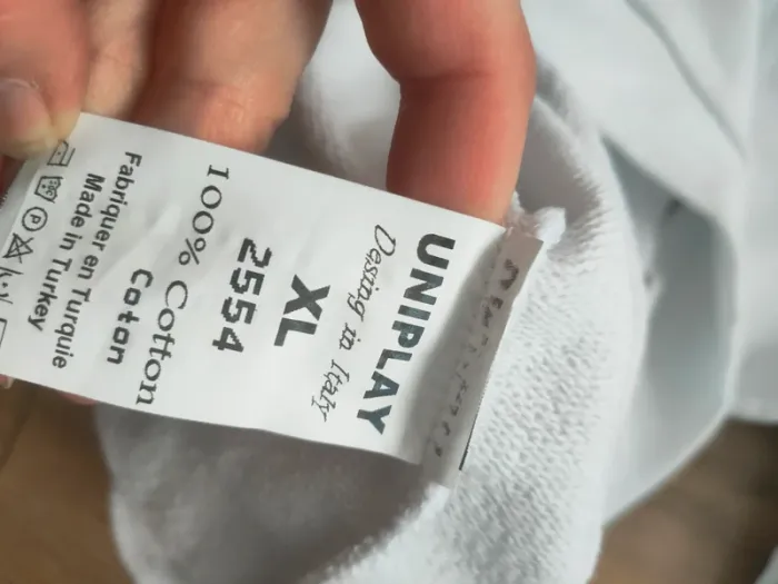 Pull homme blanc uniplay xl neuf - photo numéro 4