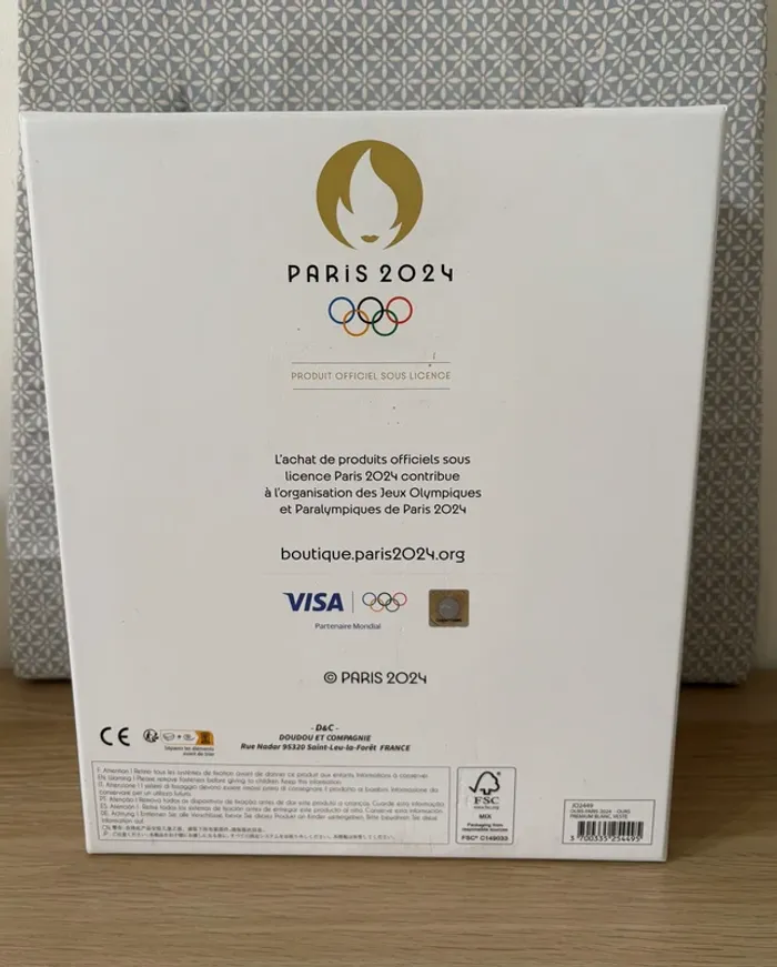 "Ours en Peluche Premium Blanc + Veste (37cm)" JO Paris 2024 (Made In France) - photo numéro 3