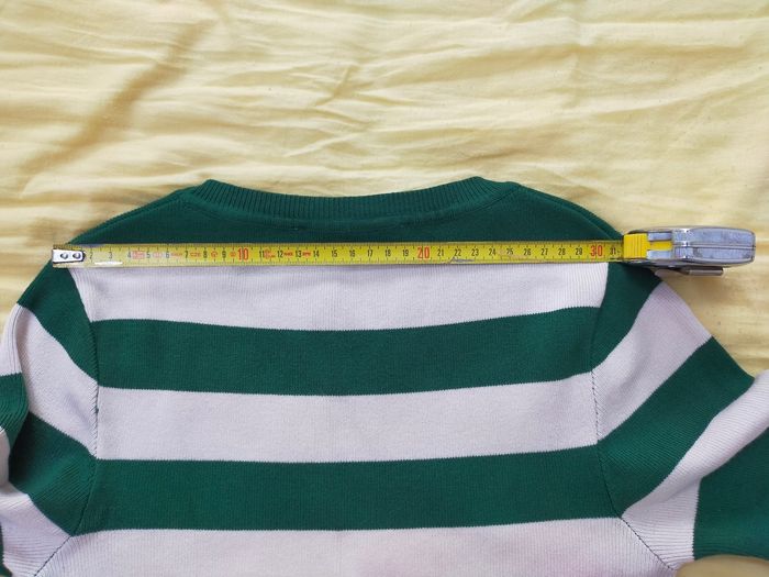 Pull court femme/fille taille S rayé blanc et vert marque ZARA - photo numéro 10