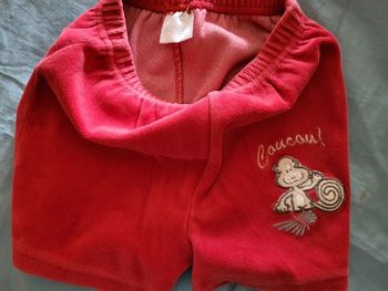 Short rouge eponge 12 mois 