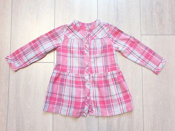 Tunique/robe gris et rose. Fille 24 mois.