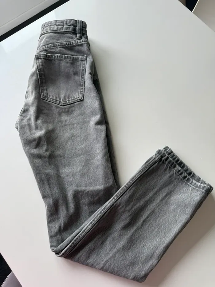 Jeans Zara gris taille 32 coupe droite - photo numéro 6