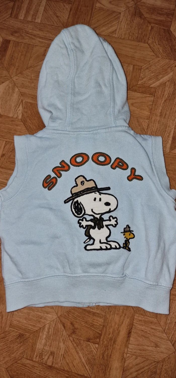 Veste sans manche snoopy 2.4mois h&m