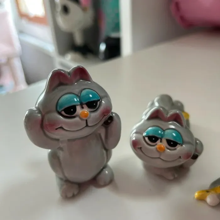 Lot 3 figurines céramique nermal garfield vintage - photo numéro 4