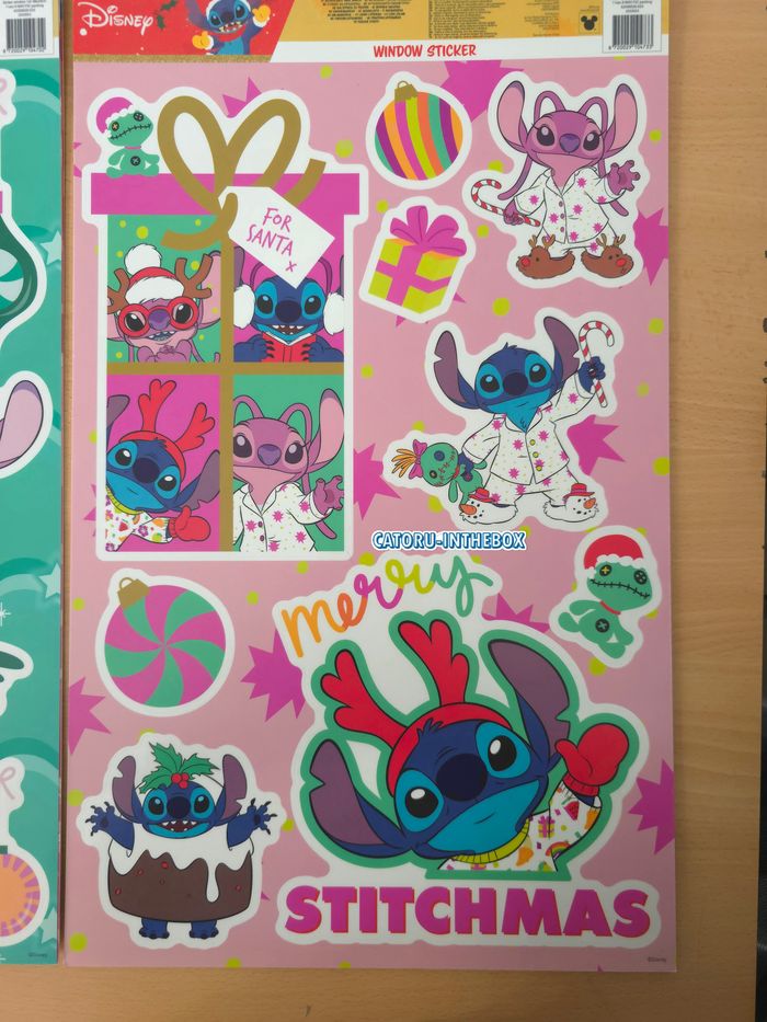 2 Planche autocollants stickers Disney Stitch Angel Souillon Noel Christmas - photo numéro 2