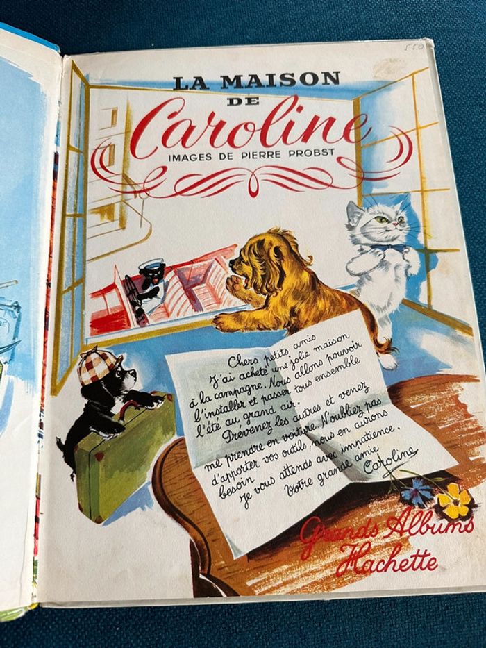 1958 Livre ancien La Maison de Caroline Grands albums Hachette Pierre Probst - photo numéro 3