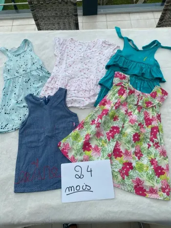 Lot de 5 robes été 24 mois 2 ans