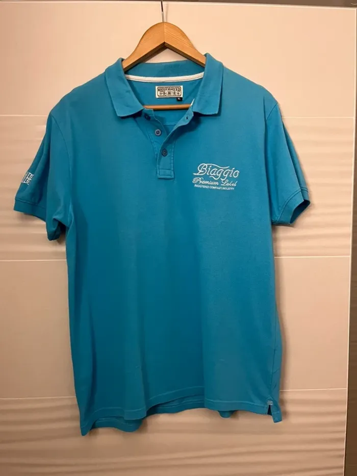 Polo biaggio turquoise - taille XL - photo numéro 7