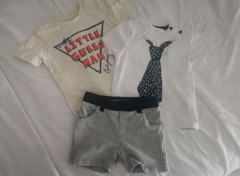 Ensemble été  short et Tee-shirts guess 12 Mois