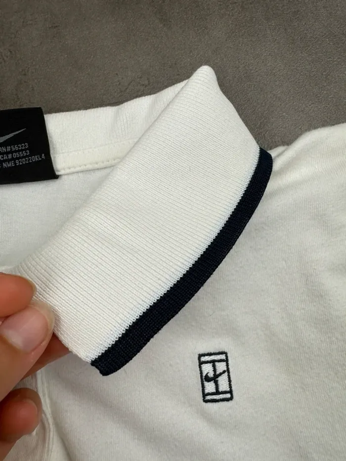 Polo Nike Court Tennis Vintage 90’s Blanc Taille M - photo numéro 5