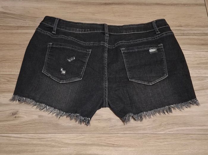 Short en jeans pour femmes décontracté noir - photo numéro 2