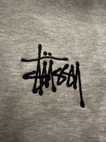 Sweat à capuche Stussy gris 👕