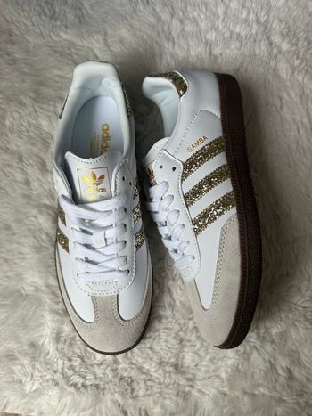 Adidas Samba pailleté doré 