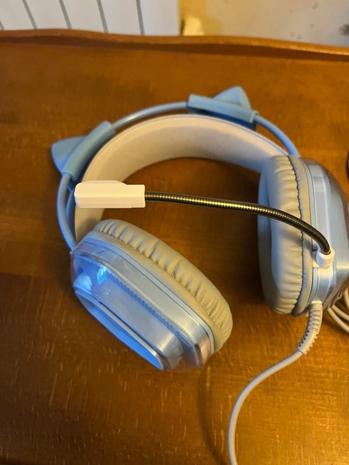 Casque pc oreille de chat - photo numéro 5