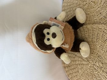 Doudou peluche singe marron beige GIPSY 