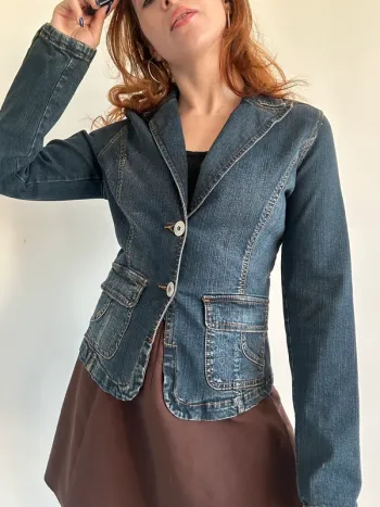 Veste en jean y2k vintage années 2000 taille S