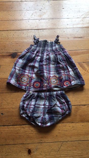 Ensemble robe bloomer sergent-major 3mois